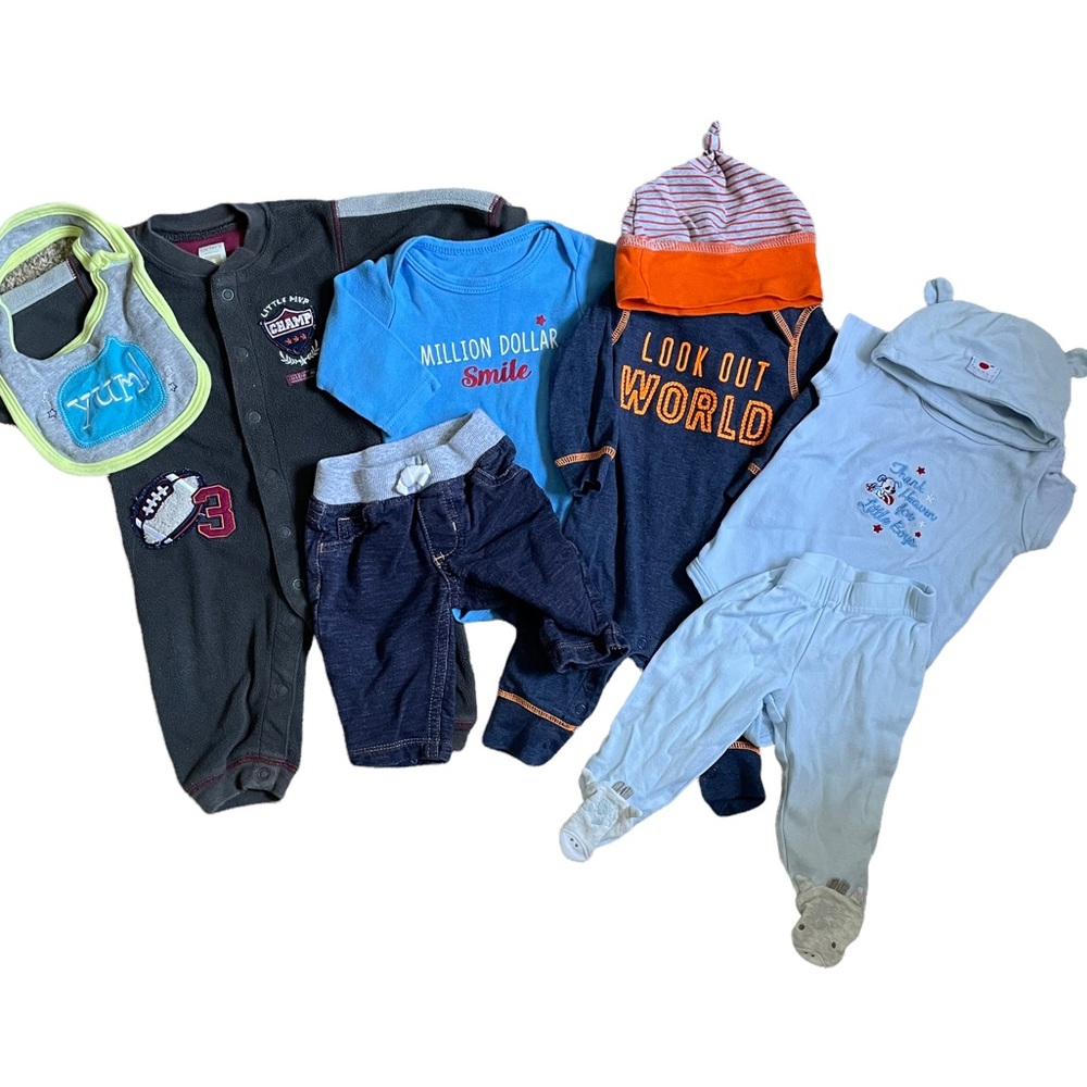 Baby Boy Clothing Bundle of Clothes - 9 Items - 3 Month